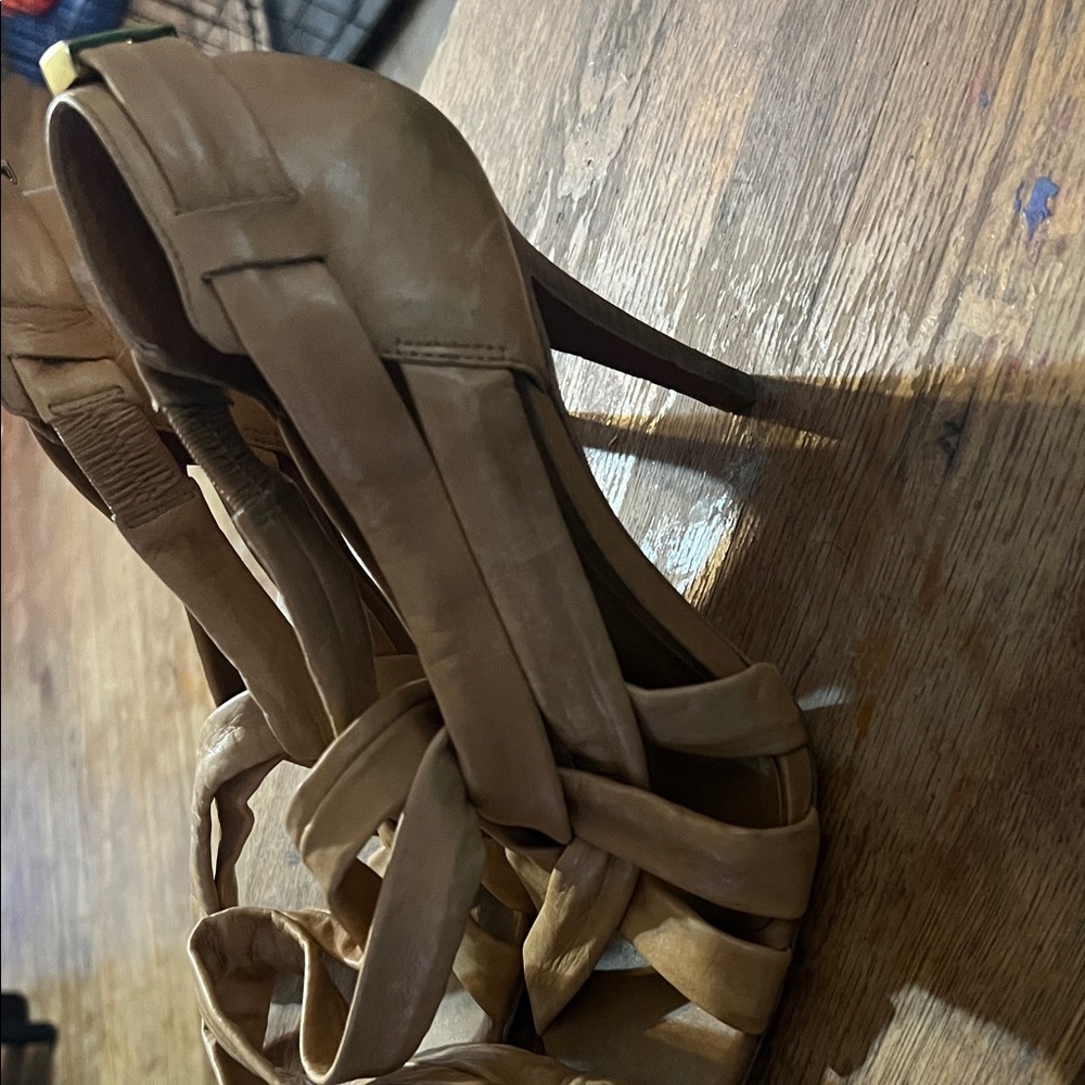 Tory Burch Tan Strappy Heels